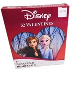 Disney Frozen 11 32 Valentines Cards/48 Heart Seals 3+/8 Fun Designs - $15.89