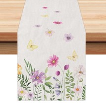 Summer Decorations Floral Table Runner 13X60 Inches Seasonal Holiday Spr... - $18.99