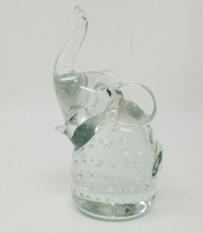 Paperweight Elephant Bubble Trap Glass Handmade Vintage - £11.97 GBP