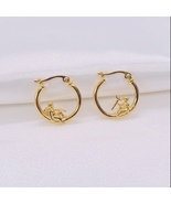 18K Gold Plated Angel and Demon Hoop Earrings for Women - £9.55 GBP