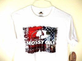 Mossy Oak Men's Short Sleeve T-Shirt Size M Authentic Graphic White Patriotic - $14.01