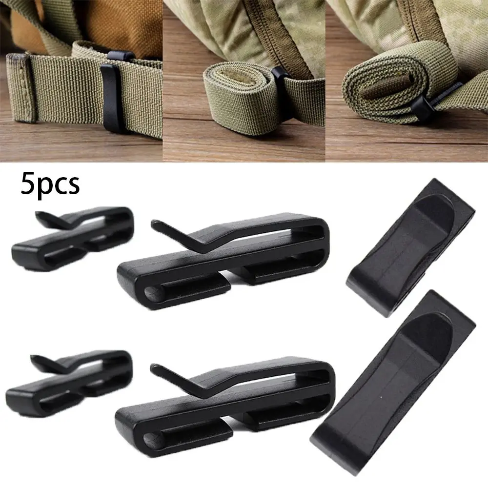 5pcs Molle Webbing Buckle Strap Belt end Clip Camping Hiking Outdoor Military - £6.81 GBP+