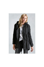 New NWT Womens $348 Parka Sherpa Designer True Religion Jeans Black S Hood Coat  - £277.14 GBP