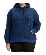 Levi&#39;s Women&#39;s Plus Size Leopard Print Pullover Hoodie, Blue/Black Size 3X - $59.50