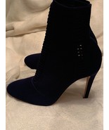 Gianvito Rossi Navy Blue Stretch Bootie Size 39 (8.5) - £295.92 GBP