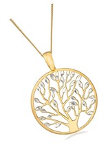 Italian Cut-Out Tree of Life Pendant Necklace - £210.26 GBP