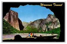 Wawona Tunnel Yosemite National Park California CA UNP Chrome Postcard W22 - £2.18 GBP