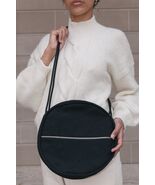 Lotfi Sierra Bag Oscuro Black Canvas Circle Crossbody Handmade San Franc... - $69.30