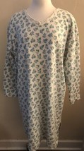 LAURA TYLER Womens Size Large Cotton Floral Nightgown Lace Trim at Collar - £9.45 GBP