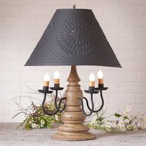 Harrison Lamp in Americana Pearwood with Textured Black Tin Shade - $432.99