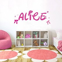 Picniva PINK Ribbon Font2 h12 Made-to-Order Baby Name Kid Room Nursery W... - £13.00 GBP