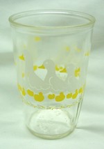 Vintage Bama Line Of White Ducks 4&quot; Jelly Drinking Glass Cup Retro - £11.66 GBP