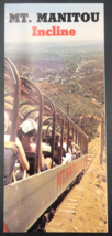 VTG 1970s Mt Manitou Incline Railway CO Colorado Travel Brochure Tourism - $13.99