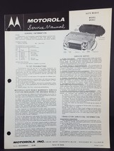 Motorola 1961 Buick Auto Radio Service Manual Model BKA61 - $6.93