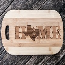 Bamboo - Texas Home with Bluebonnets - Cutting Board 14&#39;&#39;x9.5&#39;&#39;x.5&#39;&#39; - £30.75 GBP