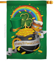 Happy St Patricks Day House Flag Patrick 28 X40 Double-Sided Banner - £29.64 GBP
