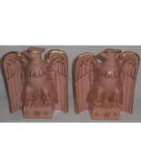 RARE! Set of (2) St Regis American Porcelain EAGLES - HEAD RIGHT Pink w/... - $49.49