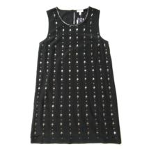 NWT Joie Julina in Caviar Black Rhinestone Beaded Embellished Silk Shift Dress M - £33.57 GBP