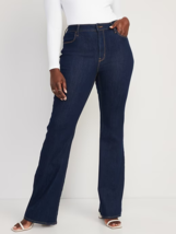 Old Navy High Rise WOW Flare Jeans Womens 16 Petite Blue Cotton Stretch NEW - £23.30 GBP