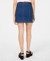 Tinsel Town Juniors Zip Front Denim Mini Skirt, 13, Dk Wash - $57.28