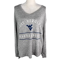 West Virginia University Womens Top Sweater Brushed Gray Pullover S New - $29.69