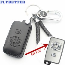 FLYBETTER Leather 5Button Keyless Entry Smart Key Case Cover For  Reiz/Avalon/Pr - £34.86 GBP