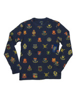 Polo Ralph Lauren Men&#39;s Navy Herald Crest All Over Waffle Knit Thermal T... - $747.09 MXN