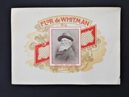 Antique Flor De Whitman Cigar Box Label 6&quot;x8.5&quot; - £22.98 GBP