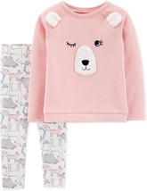 allbrand365 designer Infant Girls Printed Sweatshirt 2 Piece Size 3M Color Pink - £24.84 GBP