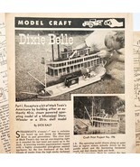 1954 Mark Twain Dixie Belle Model Ship Pattern Craft Lot of 3 Pgs Steame... - $458.41 MXN