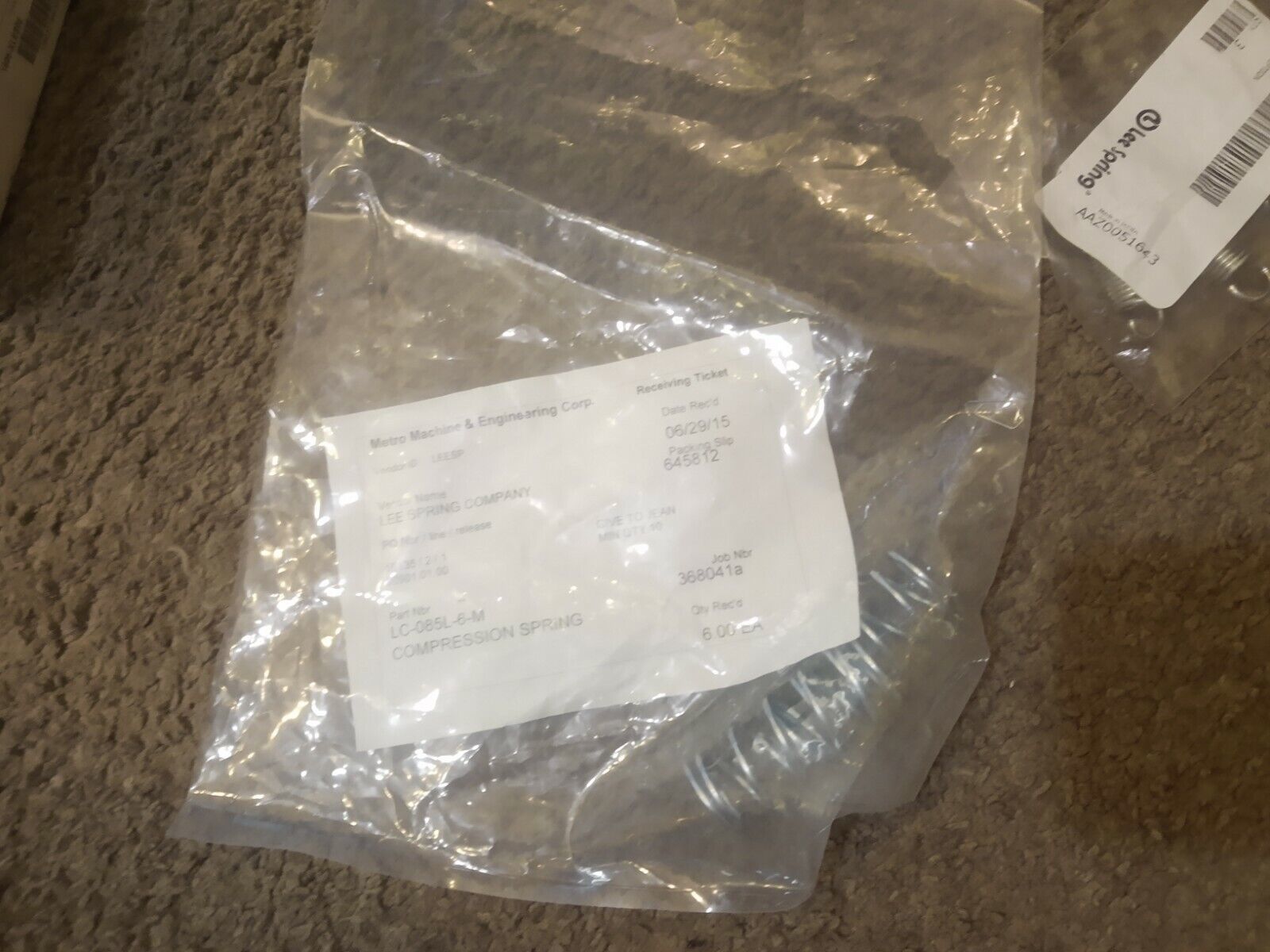 NEW LOT of 2 Lee Springs Extension Compression Music # LC085L / LC-085L-6-M - $15.19