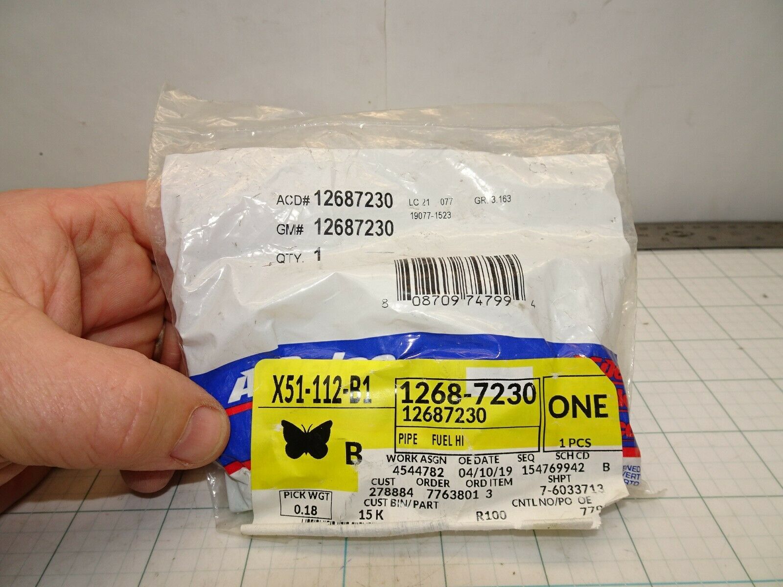 GM 12687230 High Pressure Fuel Line Pipe  OEM NOS General Motors - $29.97