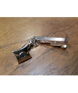 ART DECO TIE CLIP HICKOK USA blue STONE VINTAGE MEN&#39;S JEWELRY TIE TAC - €4,84 EUR