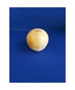 Vintage Alabaster Marble Carved Stone Fruit - Yellow Apple - 2-1/4&quot; tall - $12.86