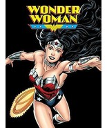 Justice League Wonder Woman Plush Throw Blanket Twin Size 60x80 - £25.36 GBP