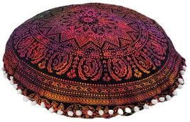 Round Mandala Flore Pillow Cushion 32&quot; Seating Throw Cover Hippie Decora... - £11.79 GBP