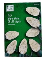 Home Accents Holiday 50 LED C 6 Christmas Party String Lights WARM WHITE... - £16.98 GBP