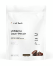 Metabolic Super protein powder DARK CHOCOLATE NATURALLY FLAVORED ONE LB BAG - £23.41 GBP