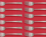 Craftsman by Towle Sterling Silver Salad Fork Set 12 pieces 6 1/2&quot; - £559.93 GBP