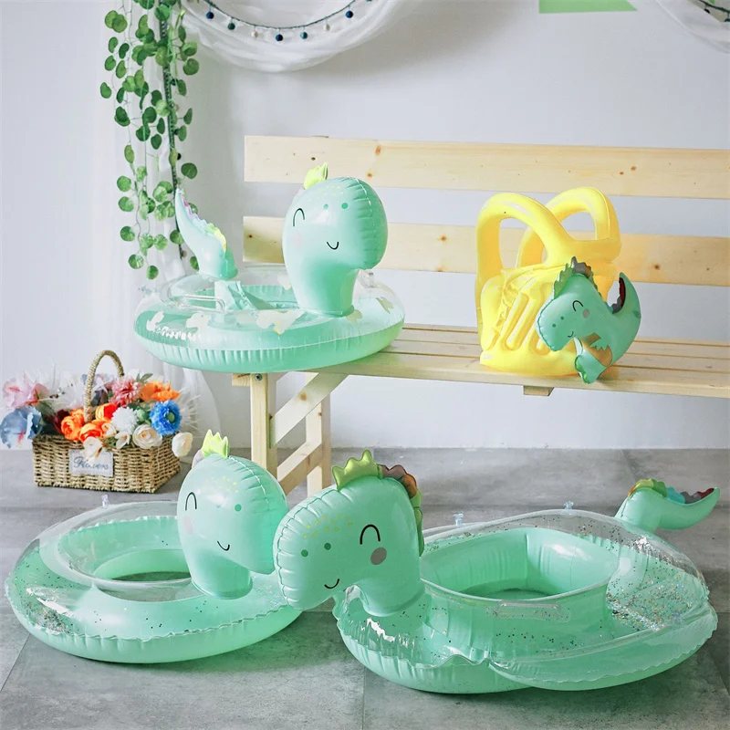 Baby Kids Dinosaur Pattern Swimming Ring Lovely Cartoon Swim Circle Tube for - £15.42 GBP+