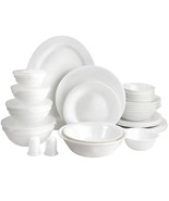 Gibson Ultra 36 Piece Tempered Opal Glass Combo Dinnerware Set in White - €136,46 EUR