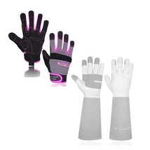 2 Pairs Utility Mechanic Working Gloves for Women, Long Gardening Yard G... - $2,770.44 MXN