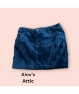 BDG Skirt Women&#39;s Size 4 Blue Mini corduroy Cotton Blend Zipper Button C... - $376.98 MXN