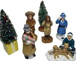 Christmas Village Accessories Lot of 7 Figures Assorted Pieces As shown ... - $20.09