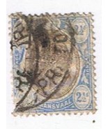 Stamps 1895 Transvaal 2 1/2p Black On Blue Scott 271 - $1.38