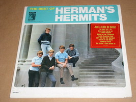 Herman&#39;s Hermits The Best Of Vinyl Record Album Hype Sticker MGM Label MONO - £15.97 GBP