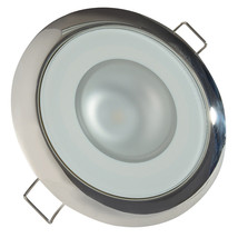 Lumitec Mirage - Flush Mount Down Light - Glass Finish/Polished SS - 4-Color Red - £83.45 GBP