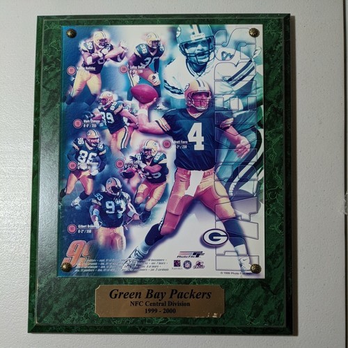 Green Bay Packers Nfc Central Division 1999-2000 Plaque Brett Favre Mark... - $21.00
