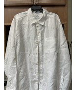 Tommy Bahama Sea Glass Breezer 100% Linen Pocket Long Sleeve Shirt White XL/TG - $49.22