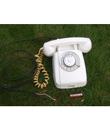 ANTIQUE RARE SOVIET USSR ROTARY DIAL PHONE VEF TA-60 FROM 1965 WHITE - $54.03 CAD